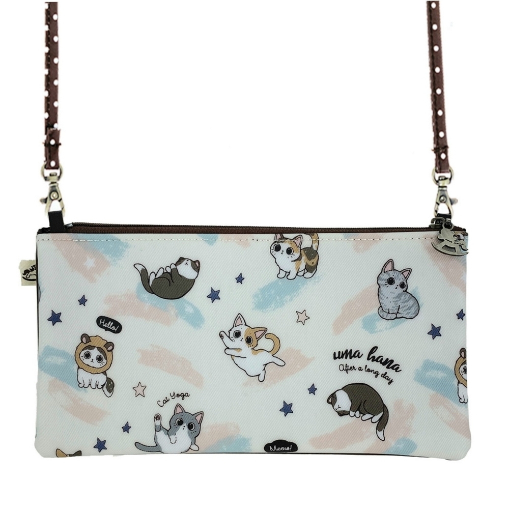 Waterproof Cat Rectangular Crossbody Bag Purse - Picture 1 of 10